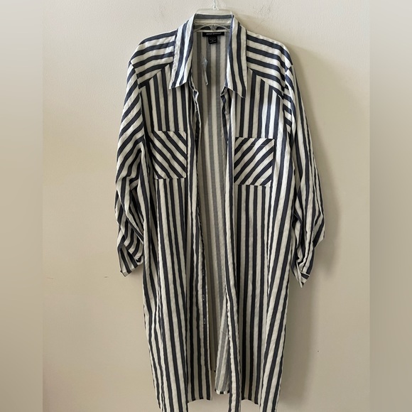 Brand New Striped Blend Shirt Dress or Tunic  Size 26 - Picture 11 of 16
